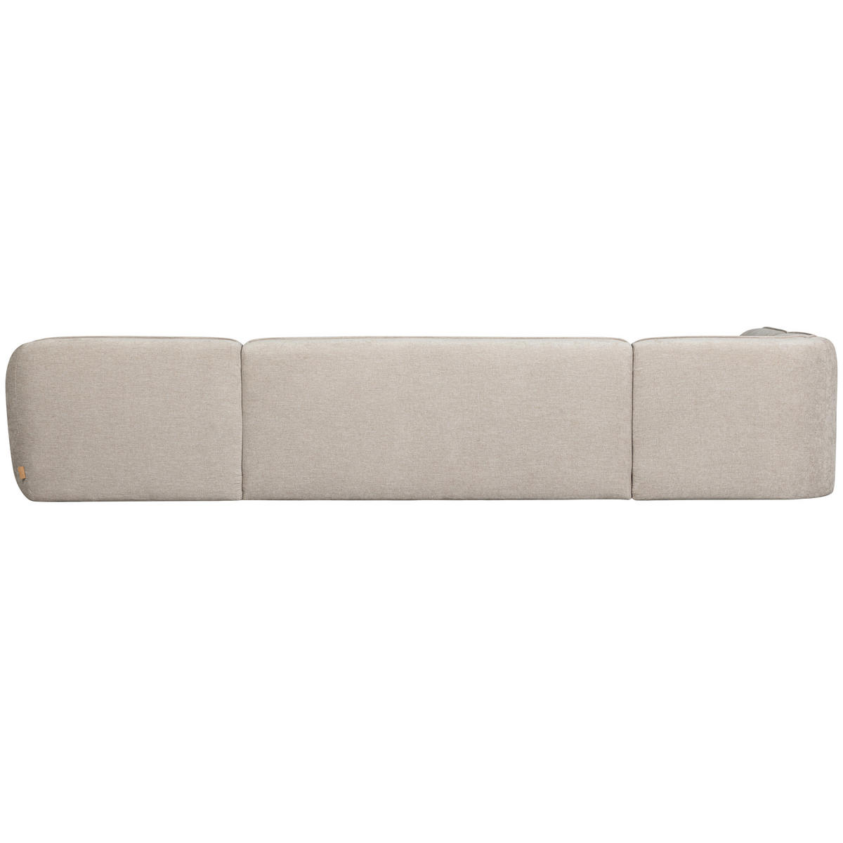 ECKSOFA Polly in Webstoff Sandfarben   - Sandfarben/Schwarz, Design, Kunststoff/Textil (245/353/150cm) - Livetastic