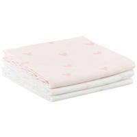 STOFFWINDEL   Ekologisk 3-teilig  - Rosa/Weiß, Basics, Textil (80/80cm) - Avelia