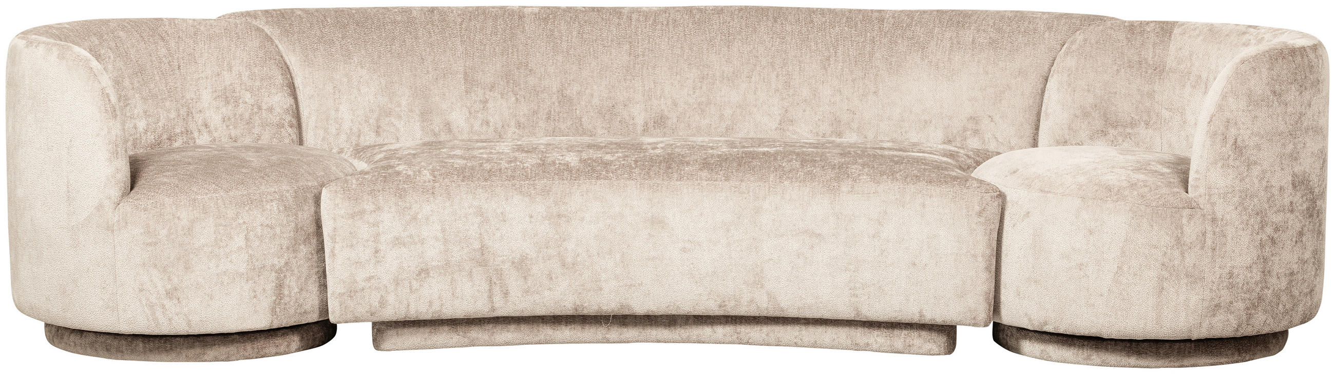 BIGSOFA Popular Chenille Naturfarben  - Naturfarben, Design, Textil (290/72/97cm) - Livetastic