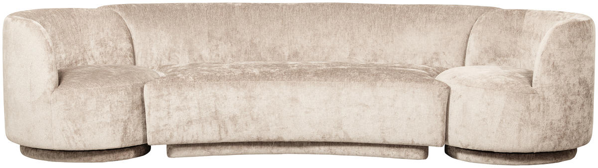 BIGSOFA Popular Chenille Naturfarben  - Naturfarben, Design, Textil (290/72/97cm) - Livetastic