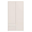 GARDEROBENSCHRANK  in 114,5/214,3/60 cm  - Sandfarben/Grau, MODERN, Holzwerkstoff/Metall (114,5/214,3/60cm) - Carryhome