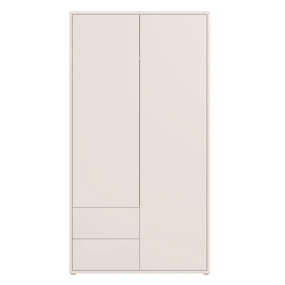 GARDEROBENSCHRANK  in 114,5/214,3/60 cm  - Sandfarben/Grau, MODERN, Holzwerkstoff/Metall (114,5/214,3/60cm) - Carryhome