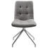 STUHL Mikrofaser Edelstahlfarben, Grau, Hellgrau - Edelstahlfarben/Hellgrau, Design, Textil/Metall (47/86,5/62cm) - Xora