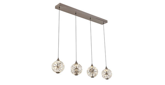 LED-HÄNGELEUCHTE 93/15/150 cm  - Chromfarben, Trend, Glas/Metall (93/15/150cm) - Ambiente