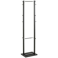 GARDEROBENSTÄNDER in Schwarz, Chromfarben 40/175/30 cm   - Chromfarben/Schwarz, Design, Metall (40/175/30cm)