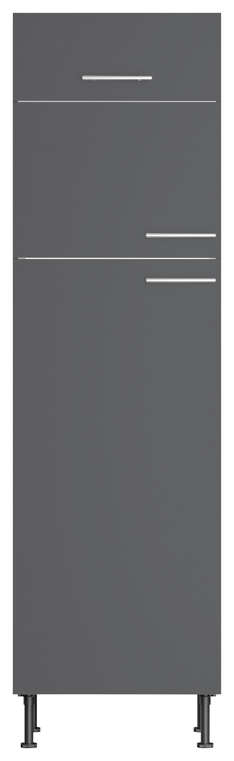 GERÄTEUMBAUSCHRANK 60/211,8/58,1 cm  in Anthrazit  - Edelstahlfarben/Anthrazit, Basics, Holzwerkstoff/Metall (60/211,8/58,1cm) - Optifit