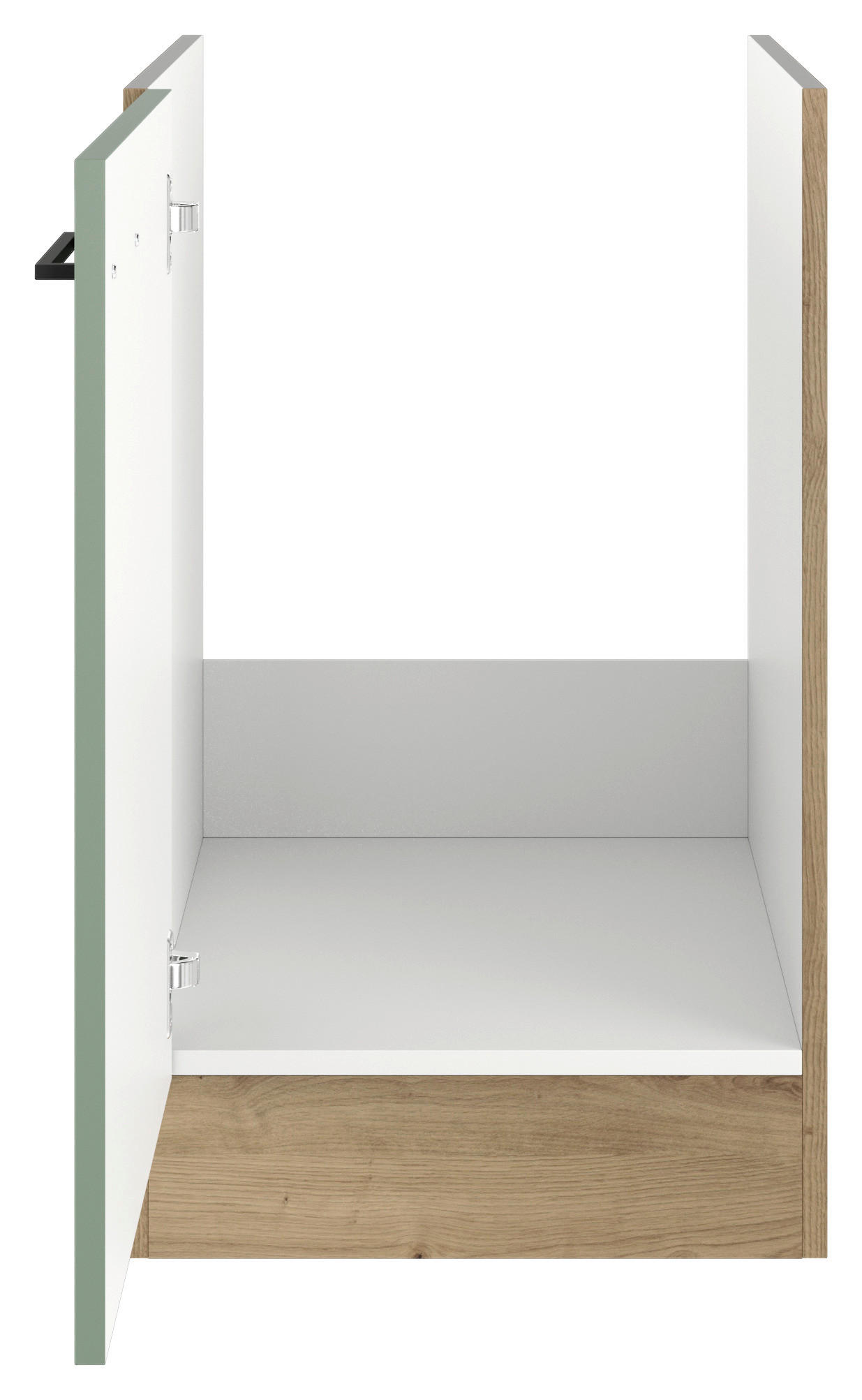 SPÜLENUNTERSCHRANK 50/82/57 cm  in Grün, Eiche Artisan  - Schwarz/Eiche Artisan, KONVENTIONELL, Holzwerkstoff/Metall (50/82/57cm) - FlexWell
