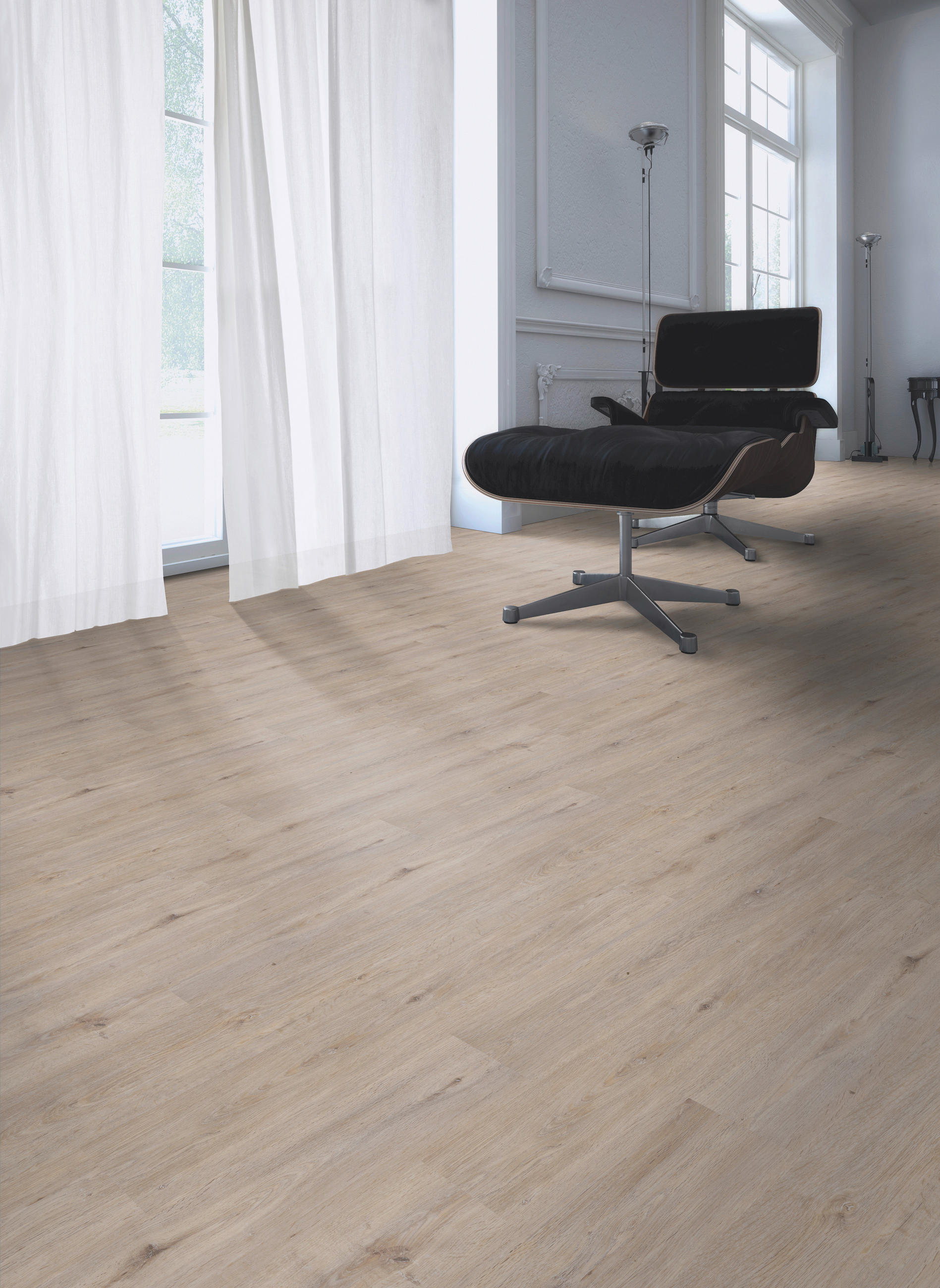 DESIGNBODEN FIXED  per  m² - Eichefarben, Basics, Kunststoff (121.9/18.4/0.25cm)