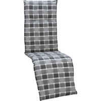 RELAXSESSELAUFLAGE Anthrazit, Grau Karo  - Anthrazit/Grau, Design, Textil (171/50/6cm) - Gardenson