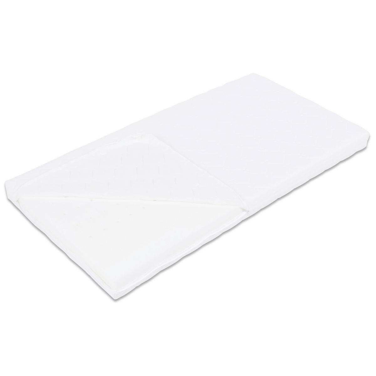 KINDERMATRATZE BABYBAY, 140/70 cm, Höhe ca. 10 cm  - Weiß, Basics, Textil (140/70cm) - Babybay