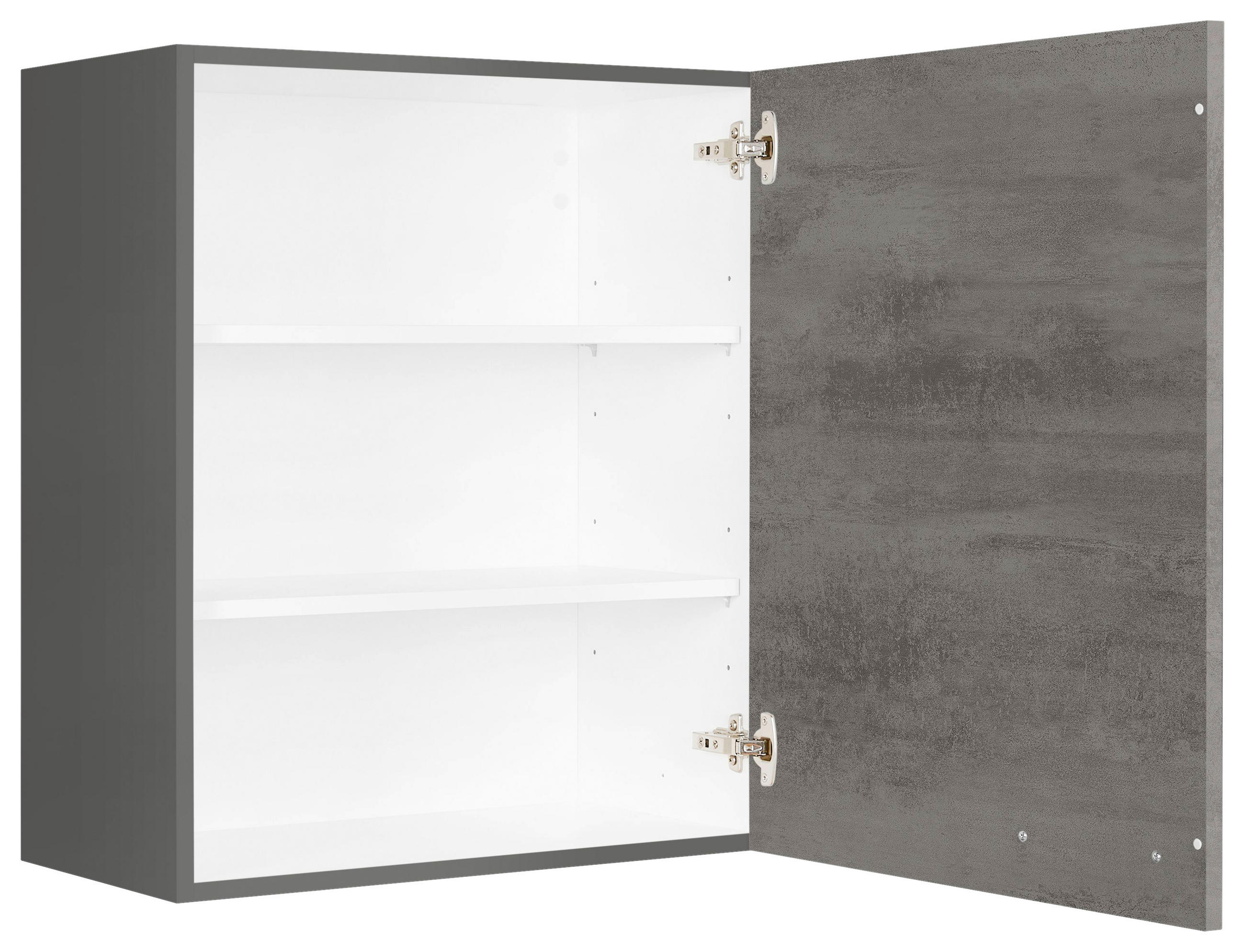 KÜCHENOBERSCHRANK 60/72/35 cm  in Schieferfarben  - Schieferfarben/Edelstahlfarben, MODERN, Holzwerkstoff (60/72/35cm) - Nobilia