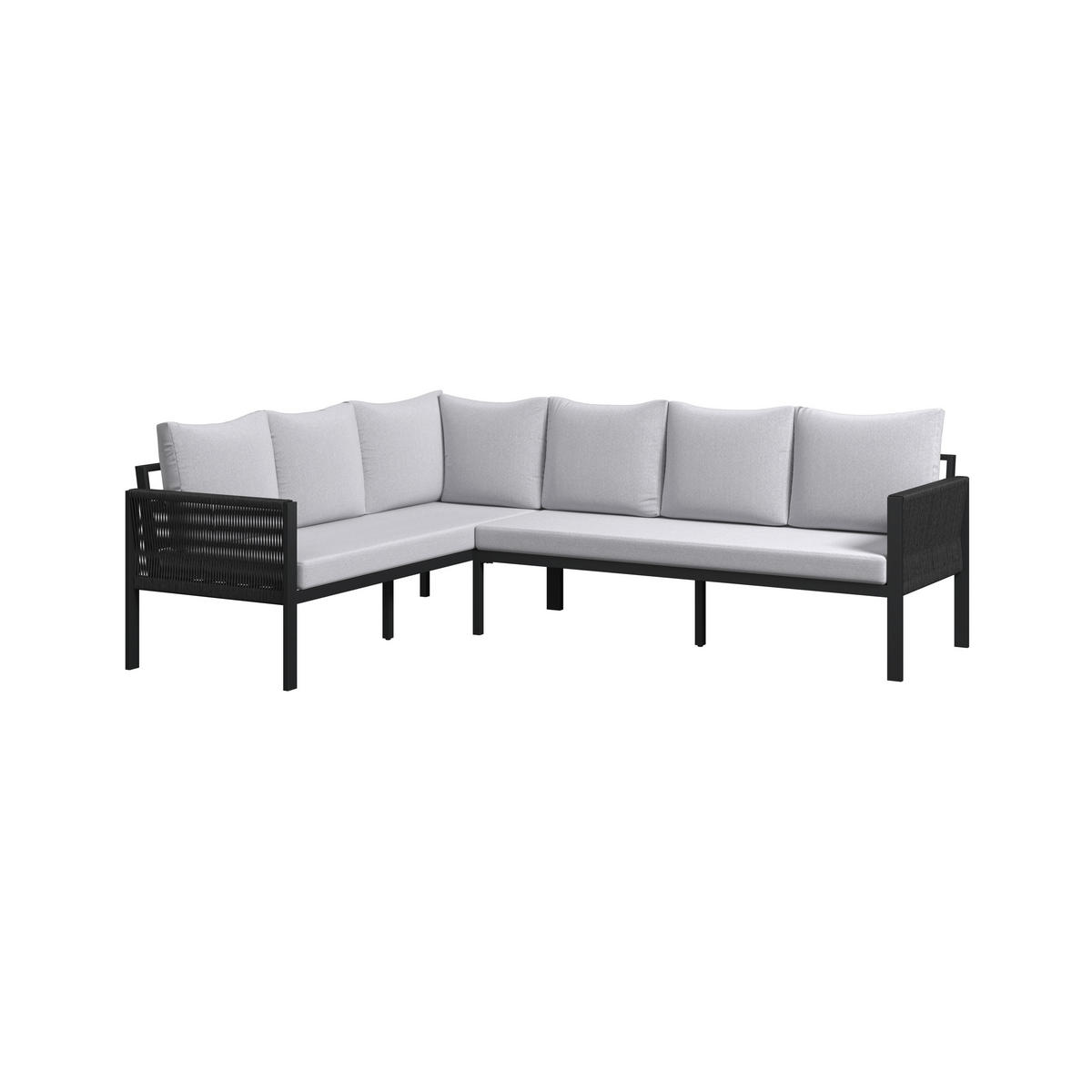 DINING-LOUNGESET  4-teilig  - Anthrazit/Grauweiss, Modern, Kunststoff/Textil (185/240cm) - Ambia Garden
