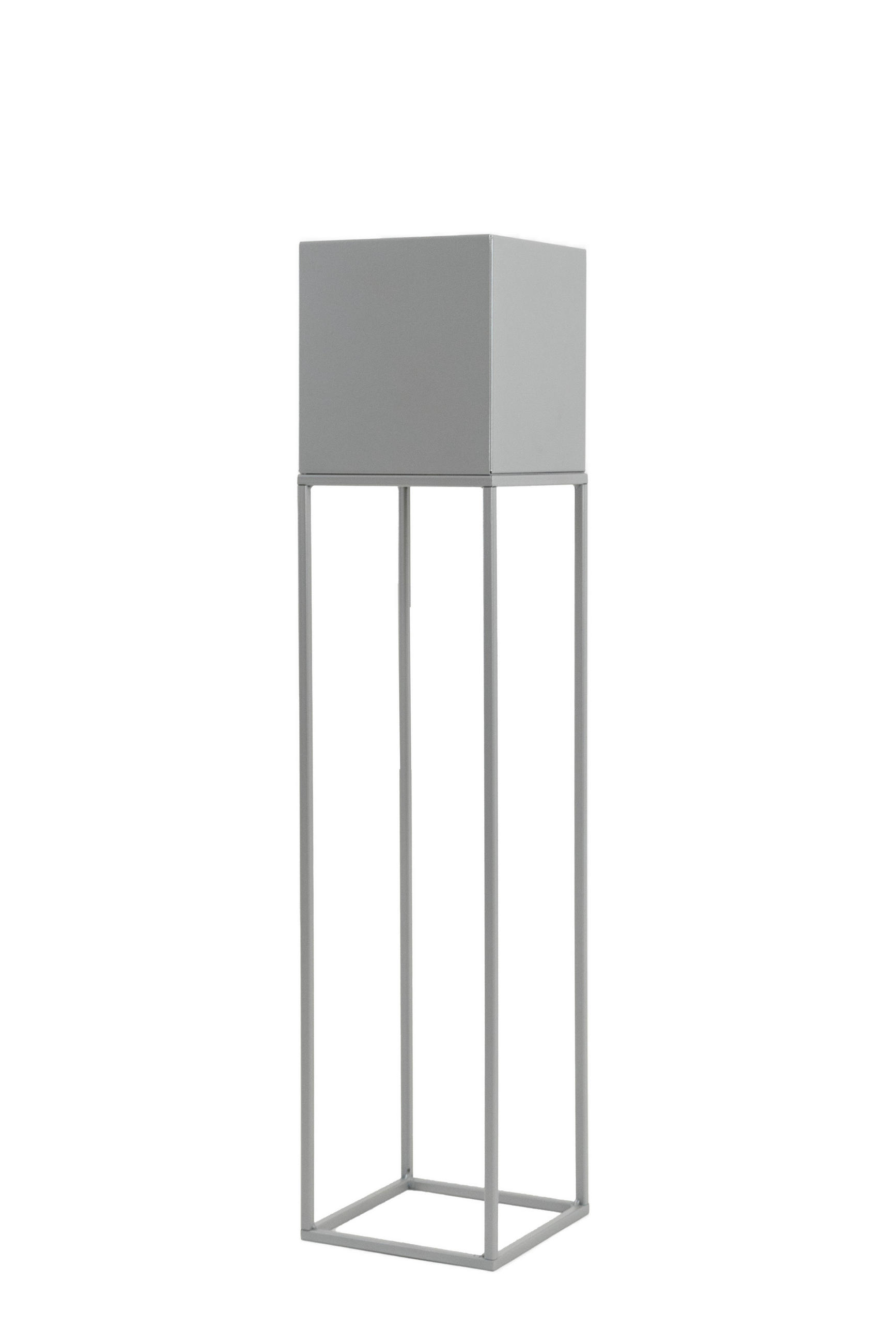 BLUMENSTÄNDER in Metall  - Hellgrau/Grau, Basics, Metall (19/87/19cm)