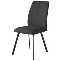 STOL, kovina, tekstil črna, temno siva  - temno siva/črna, Design, kovina/tekstil (45/90/59cm) - Hom`in