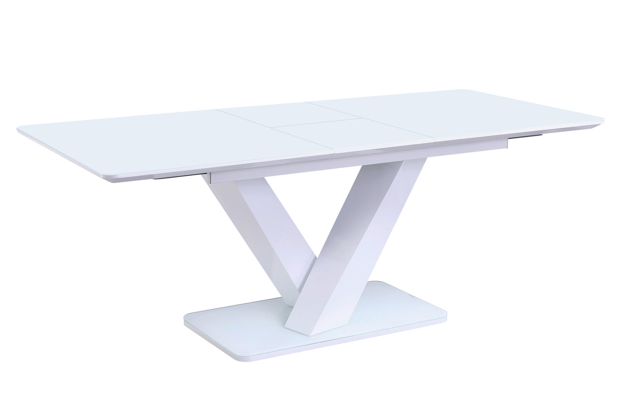 ESSTISCH in Glas, Holzwerkstoff 160-200/90/77 cm  - Weiß, MODERN, Glas/Holzwerkstoff (160-200/90/77cm) - Livetastic