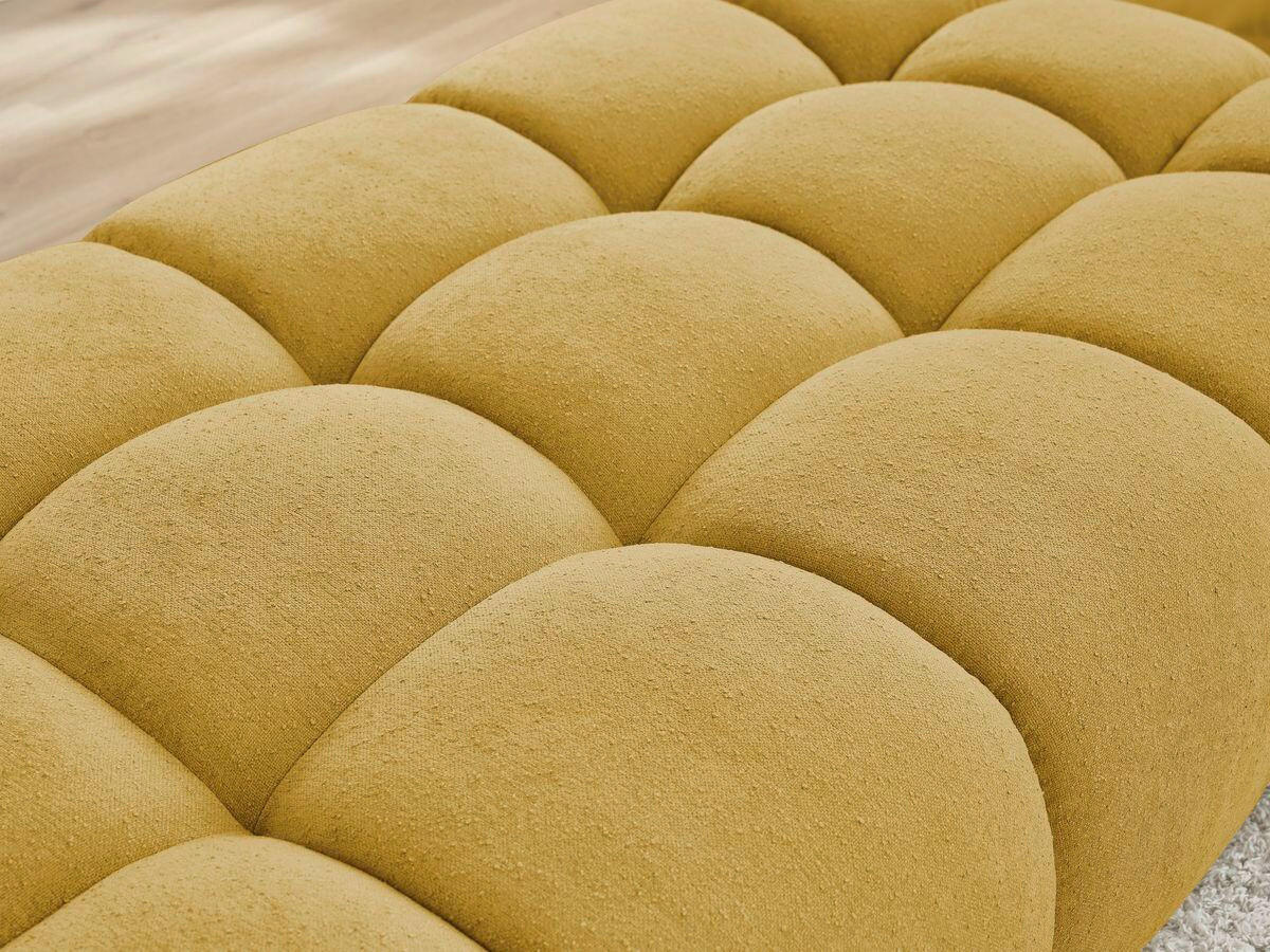 HOCKER EVEREST Struktur Gelb  - Gelb/Schwarz, MODERN, Kunststoff/Textil (166/100/40cm)