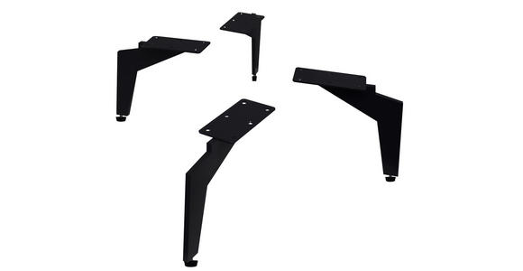 FUßSET 17/15/1 cm - Schwarz, Design, Metall (17/15/1cm) - Novel