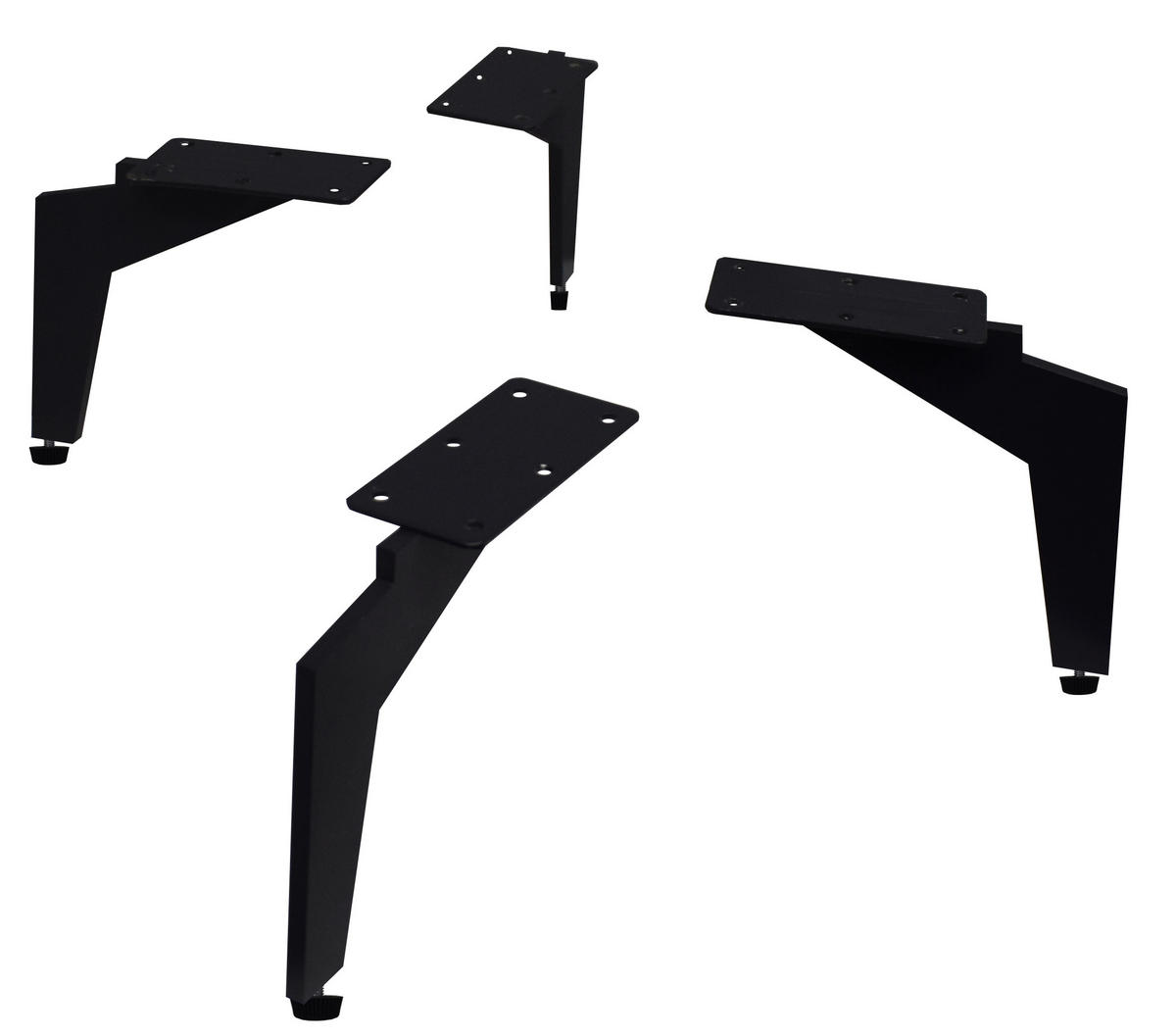 FUßSET 17/15/1 cm   - Schwarz, Design, Metall (17/15/1cm) - Novel