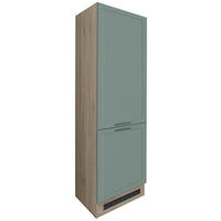 GERÄTEUMBAUSCHRANK 60/211/57 cm  in Grün, Eiche San Remo  - Chromfarben/Eiche San Remo, Design, Holzwerkstoff/Metall (60/211/57cm) - MID.YOU