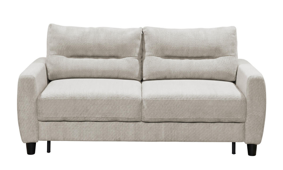 SCHLAFSOFA Webstoff Perlmutt  - Perlmutt/Schwarz, Modern, Holz/Textil (192/83/99cm) - MID.YOU