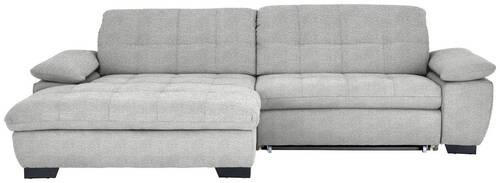 ECKSOFA in Webstoff Platinfarben  - Platinfarben/Schwarz, Design, Textil/Metall (180/265cm) - Carryhome
