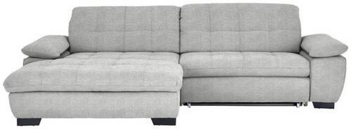 ECKSOFA in Webstoff Platinfarben  - Platinfarben/Schwarz, Design, Textil/Metall (180/265cm) - Carryhome