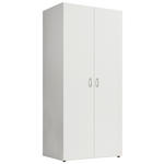 DREHTÜRENSCHRANK  in Weiß  - Alufarben/Weiß, KONVENTIONELL, Holzwerkstoff/Kunststoff (81/177/51cm) - Carryhome