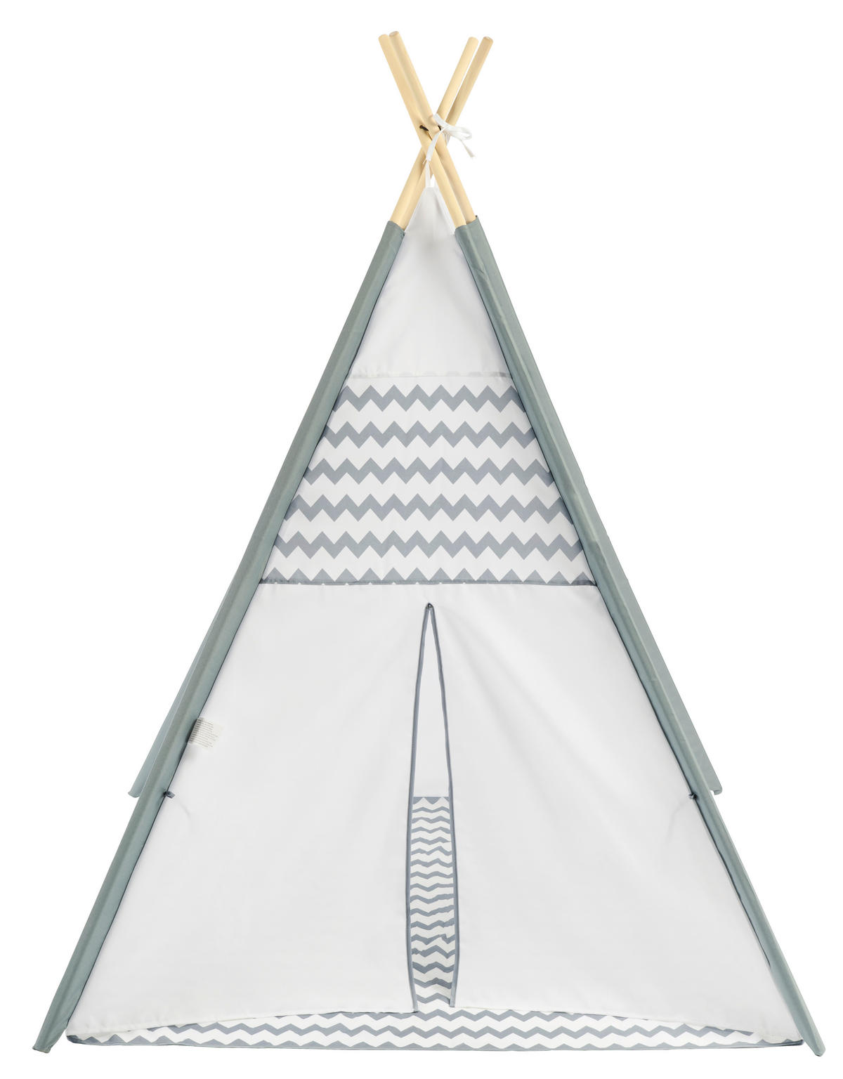 SPIELZELT - Hellgrau/Weiß, Basics, Holz/Textil (120/150/120cm) - My Baby Lou