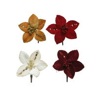 MIKULÁSVIRÁG - többszínű, Basics, műanyag (20/20/6cm) - X-Mas