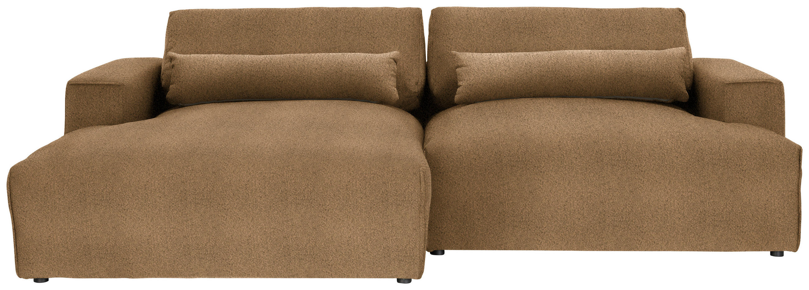 ECKSOFA Chenille Braun  - Schwarz/Braun, Design, Kunststoff/Textil (187/268cm) - Stylife