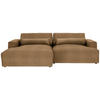 ECKSOFA Felicia in Chenille Braun  187/268 cm  - Schwarz/Braun, Design, Kunststoff/Textil (187/268cm) - Stylife
