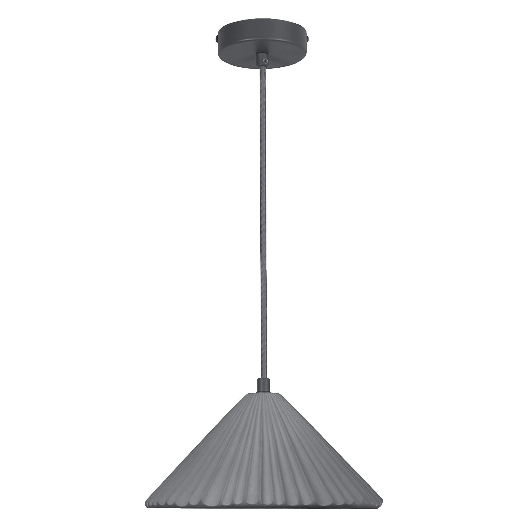 PENDELLEUCHTE 25/117,5 cm  - Dunkelgrau, KONVENTIONELL, Stein/Metall (25/117,5cm) - Ledvance