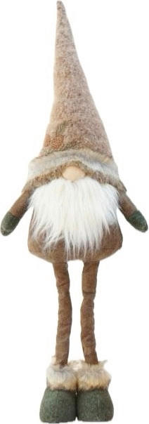 WICHTEL  - Dunkelbraun/Weiß, LIFESTYLE, Textil/Stein (28/84/14cm) - X-Mas