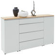 SIDEBOARD  in 180/102/41 cm  - Eichefarben/Silberfarben, Design, Holz/Holzwerkstoff (180/102/41cm) - Dieter Knoll