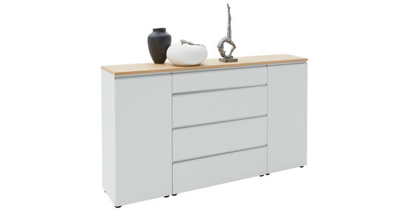 SIDEBOARD  in 180/102/41 cm  - Eichefarben/Silberfarben, Design, Holz/Holzwerkstoff (180/102/41cm) - Dieter Knoll