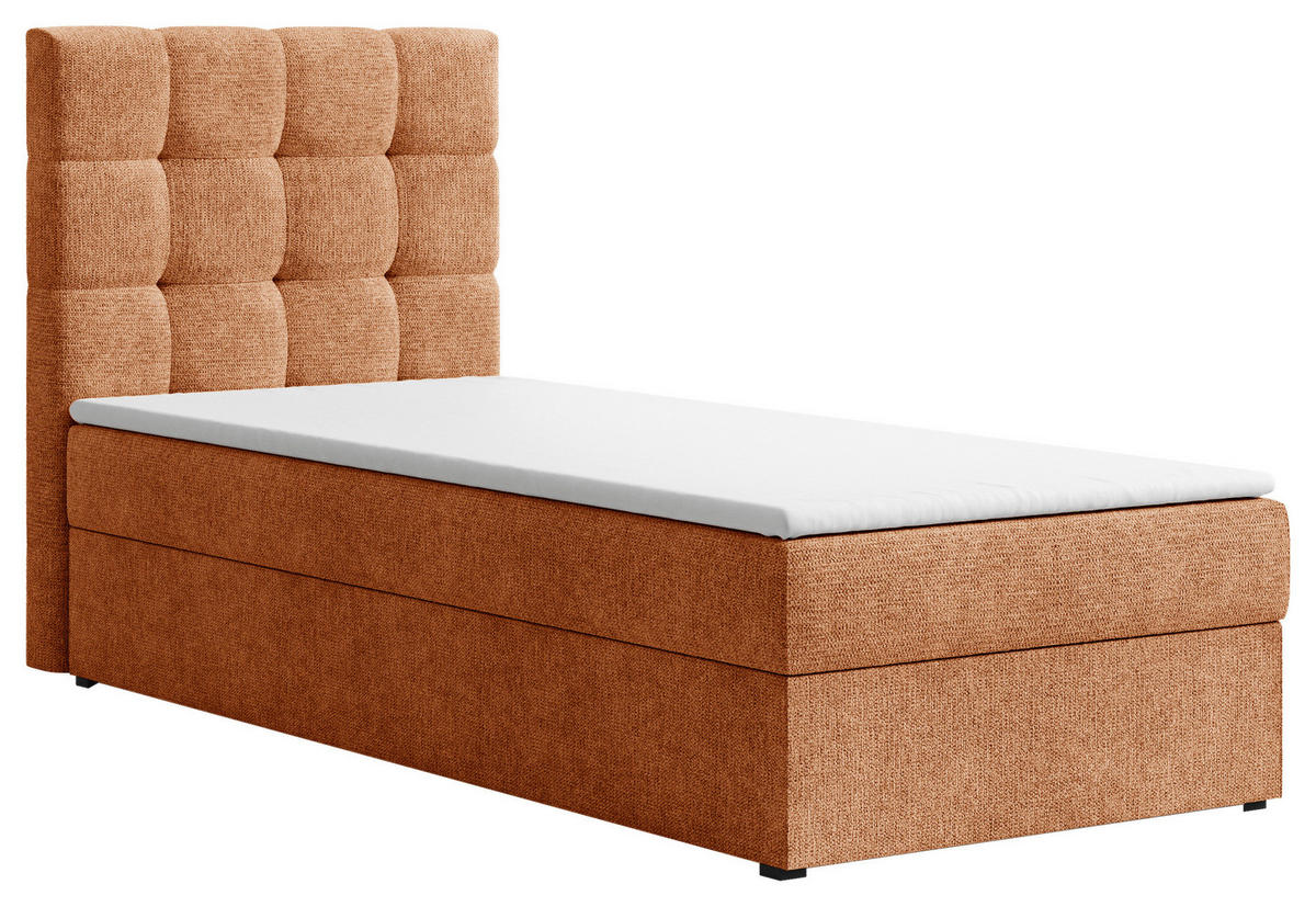 BOXBETT 90/200 cm  in Kupferfarben  - Schwarz/Kupferfarben, MODERN, Holz/Kunststoff (90/200cm) - Livetastic