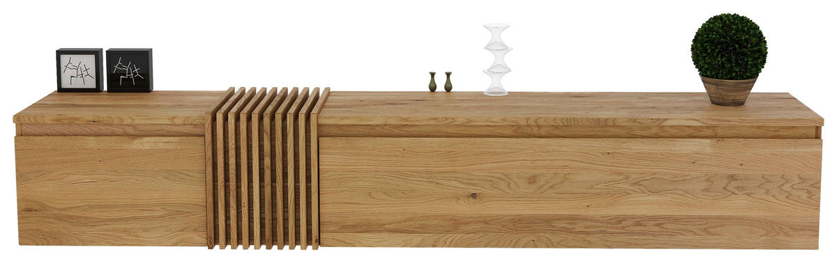 TV-SZEKRÉNY 248,8/43/44 cm  - tölgyfa színű, Natur, fa (248,8/43/44cm) - Linea Natura