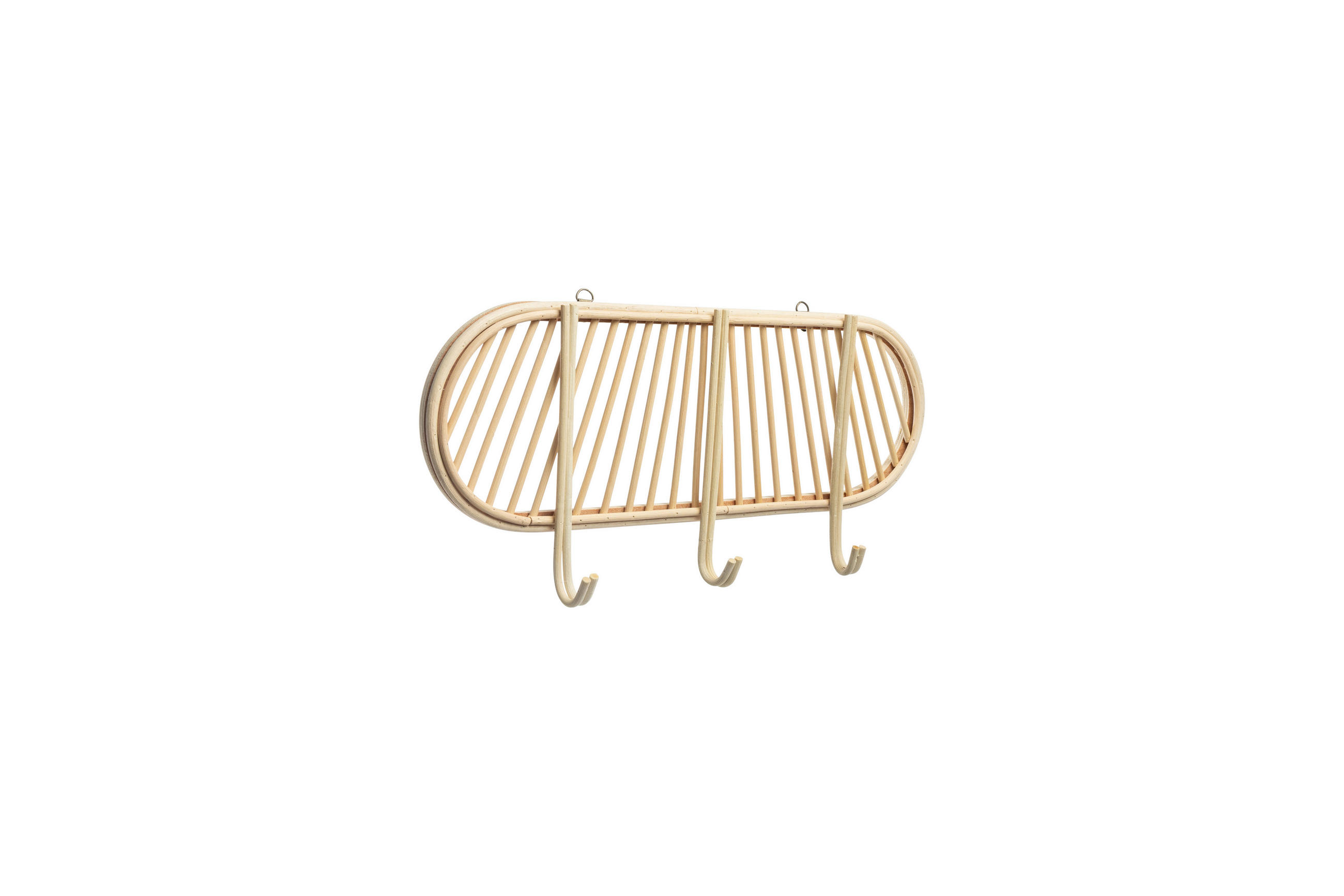 GARDEROBENLEISTE  in Rattan Naturfarben  - Naturfarben, Basics, Holz (45,5/21cm)