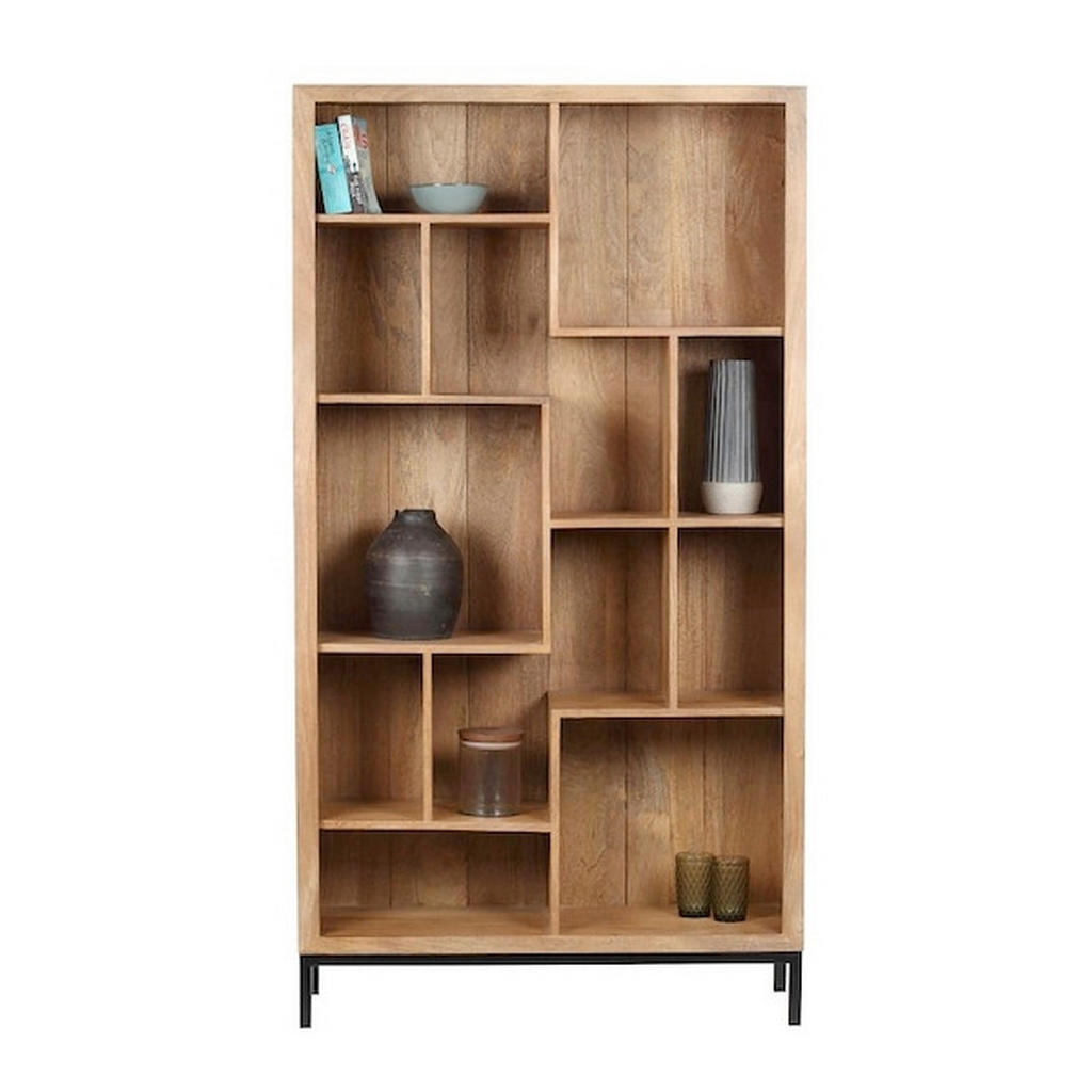 Livetastic REGÁL, přírodní barvy, mangové dřevo, 100/186/36 cm