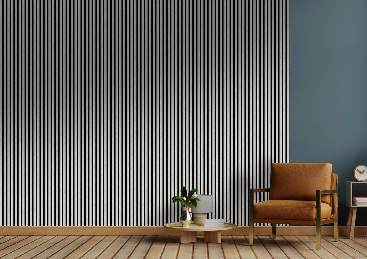 AKUSTIKPANEEL Beton Hell 3-seitig foliert 57.25/1.9/267 cm  - Grau, KONVENTIONELL, Holzwerkstoff/Textil (57.25/1.9/267cm)