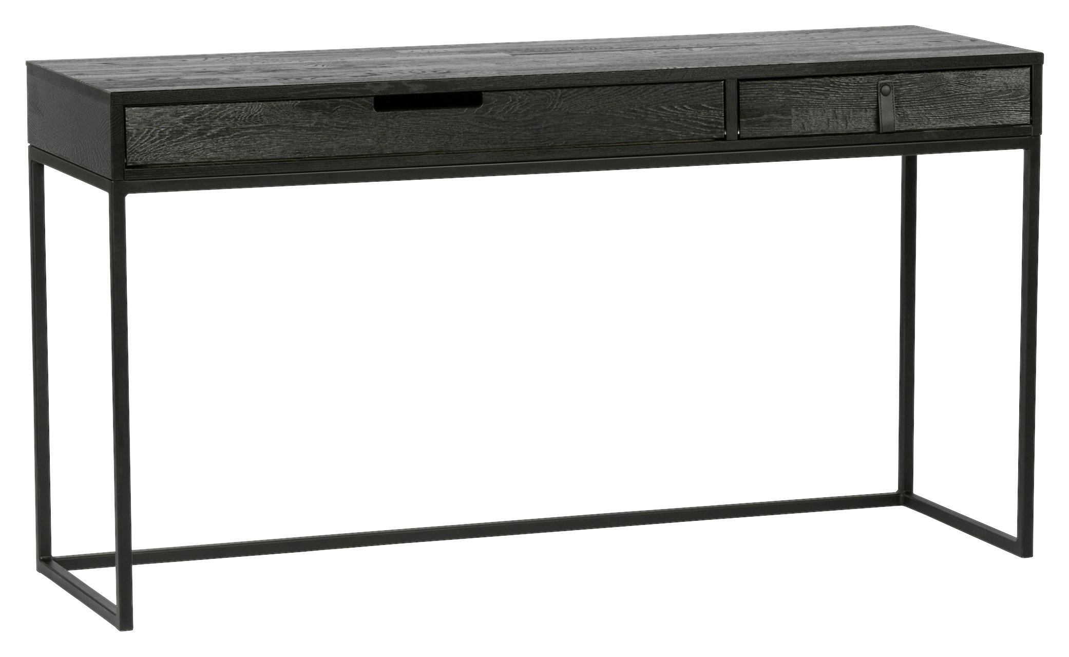SCHREIBTISCH 140/44/75 cm  in Schwarz  - Schwarz, Design, Holz/Metall (140/44/75cm) - Livetastic