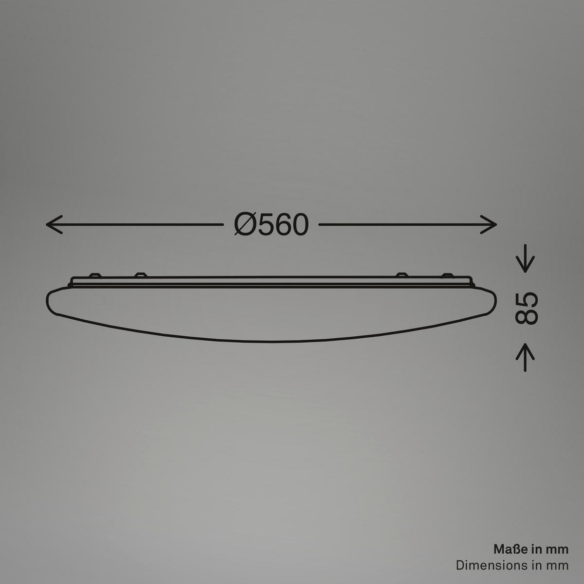 STROPNA LED-SVETILKA  VERB /8000 lm/3000-6500 K// - bela, Basics, kovina/umetna masa (56/8,5cm)