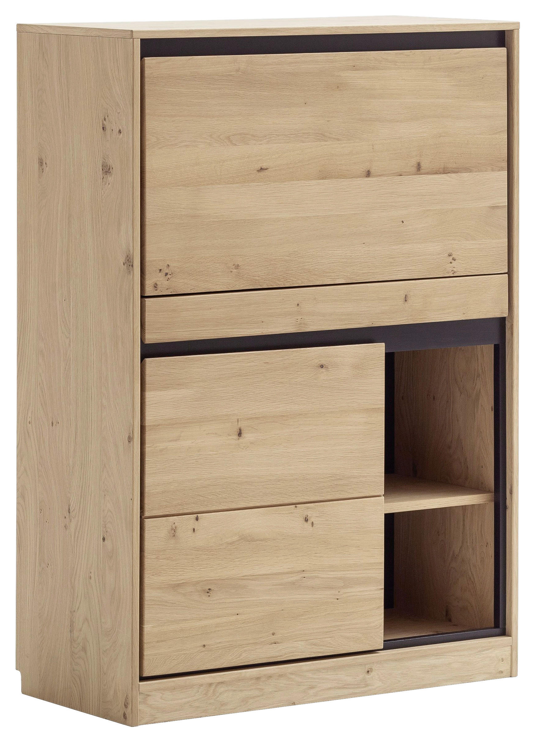 SEKRETÄR  in Eiche Bianco  - Eiche Bianco, KONVENTIONELL, Holz/Holzwerkstoff (86/123/40cm) - Linea Natura