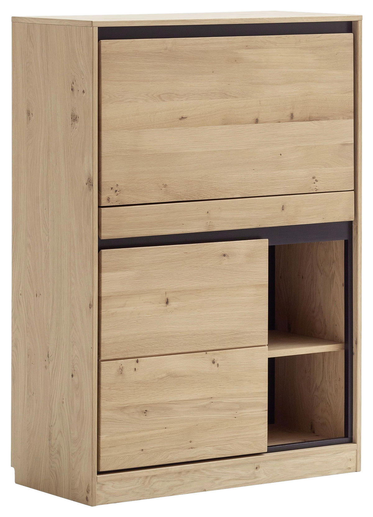 SEKRETÄR  in Eiche Bianco  - Eiche Bianco, KONVENTIONELL, Holz/Holzwerkstoff (86/123/40cm) - Linea Natura
