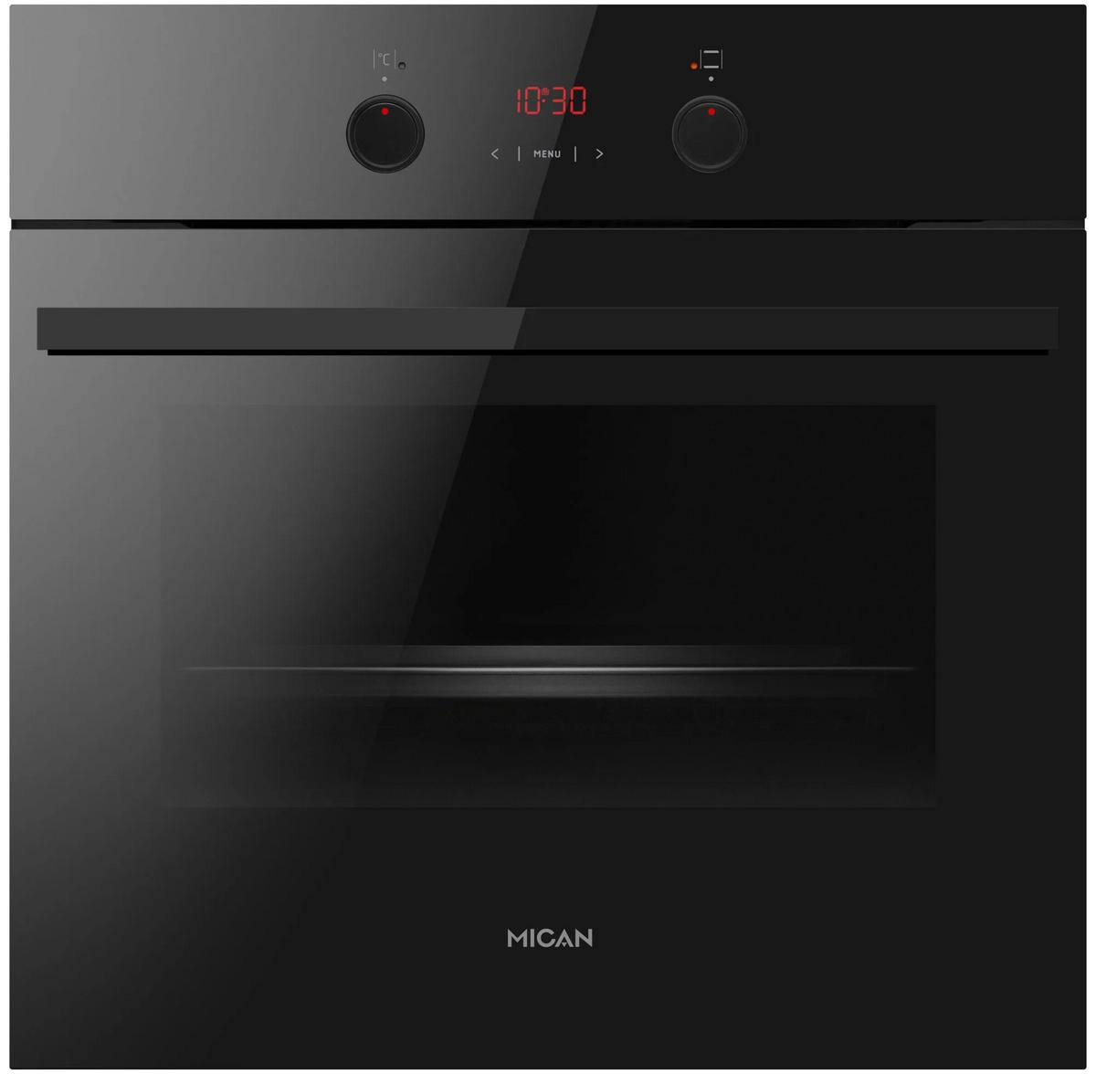 EINBAUBACKOFEN 90530  - Schwarz, Basics, Metall (59,5/59,5/57,5cm) - Mican