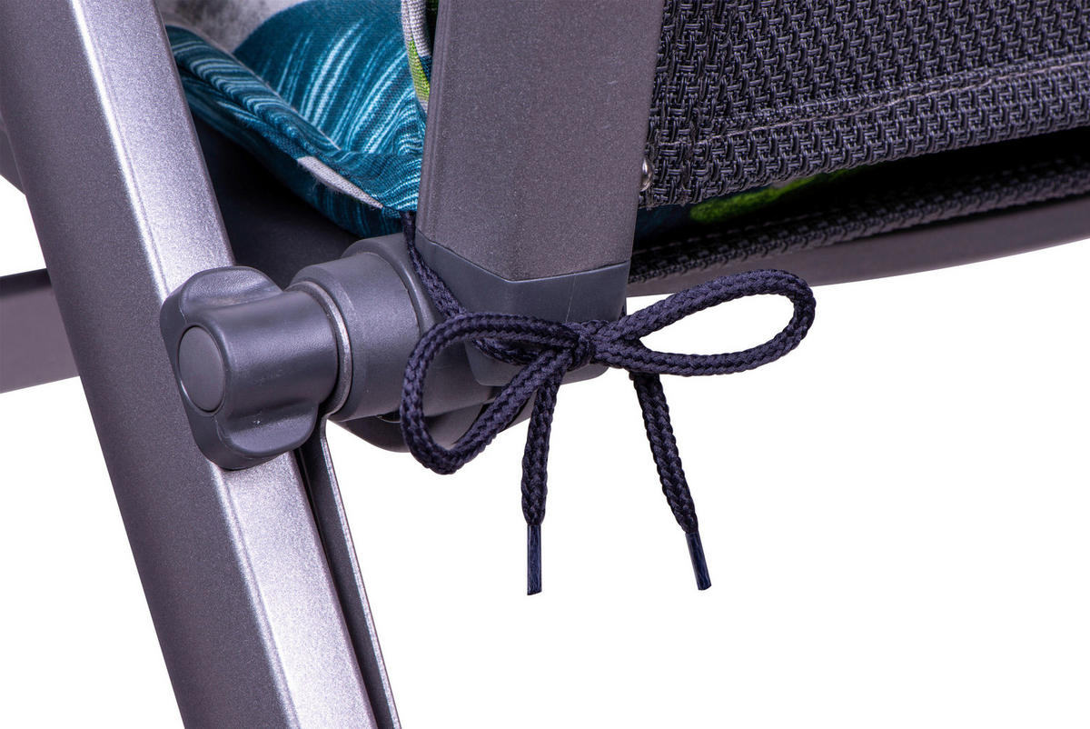 SESSELAUFLAGENSET in Grün, Blau, Hellgrau Blätter  - Blau/Hellgrau, Basics, Textil (50/7/120cm)