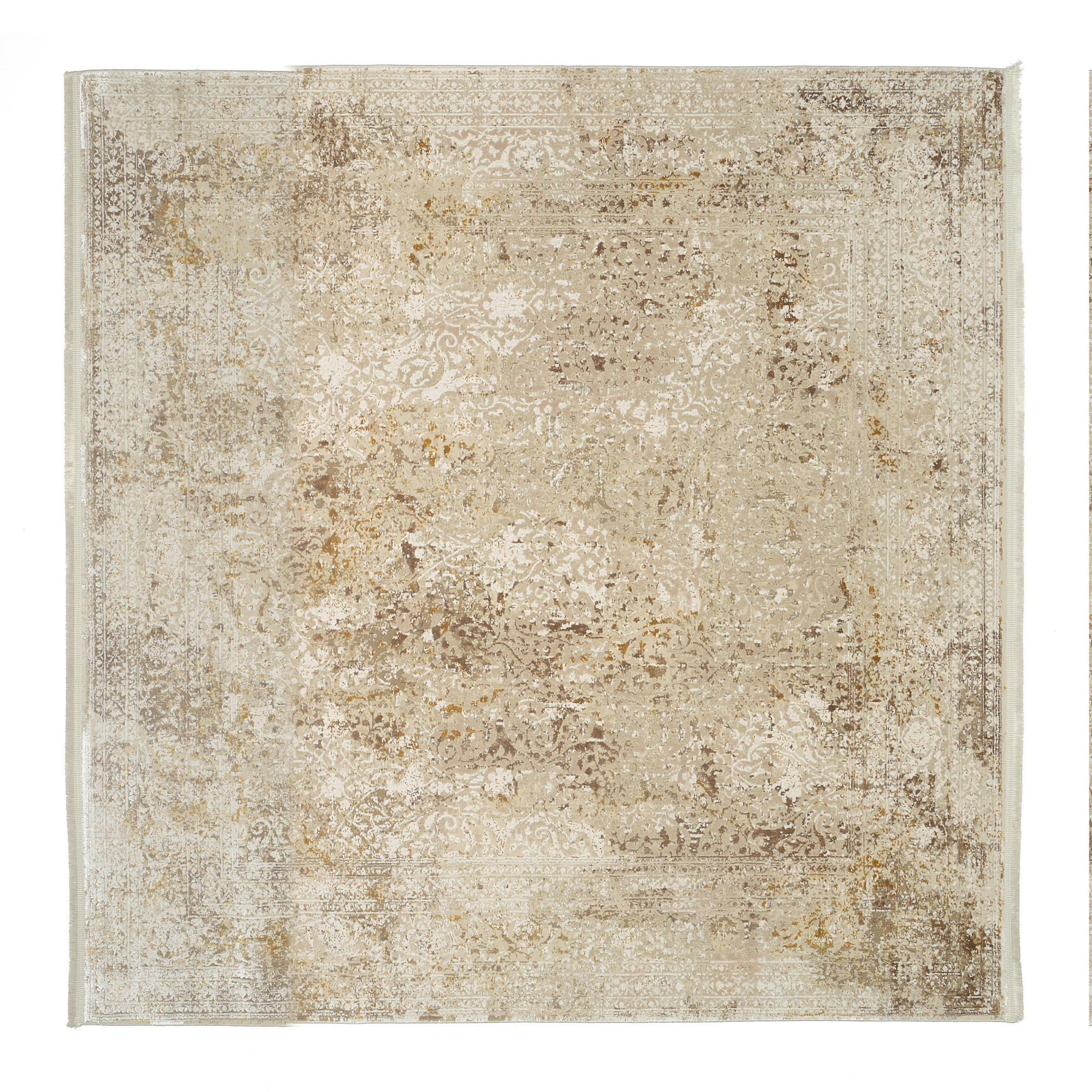 VINTAGE-TEPPICH 240/240 cm Avignon Goldfarben, Beige  - Beige/Goldfarben, Design, Textil (240/240cm) - Dieter Knoll