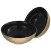SET MED FRUKOSTSKÅLAR Golden Days schwarz 16 cm  - svart/guldfärgad, Basics, keramik (16cm) - Creatable