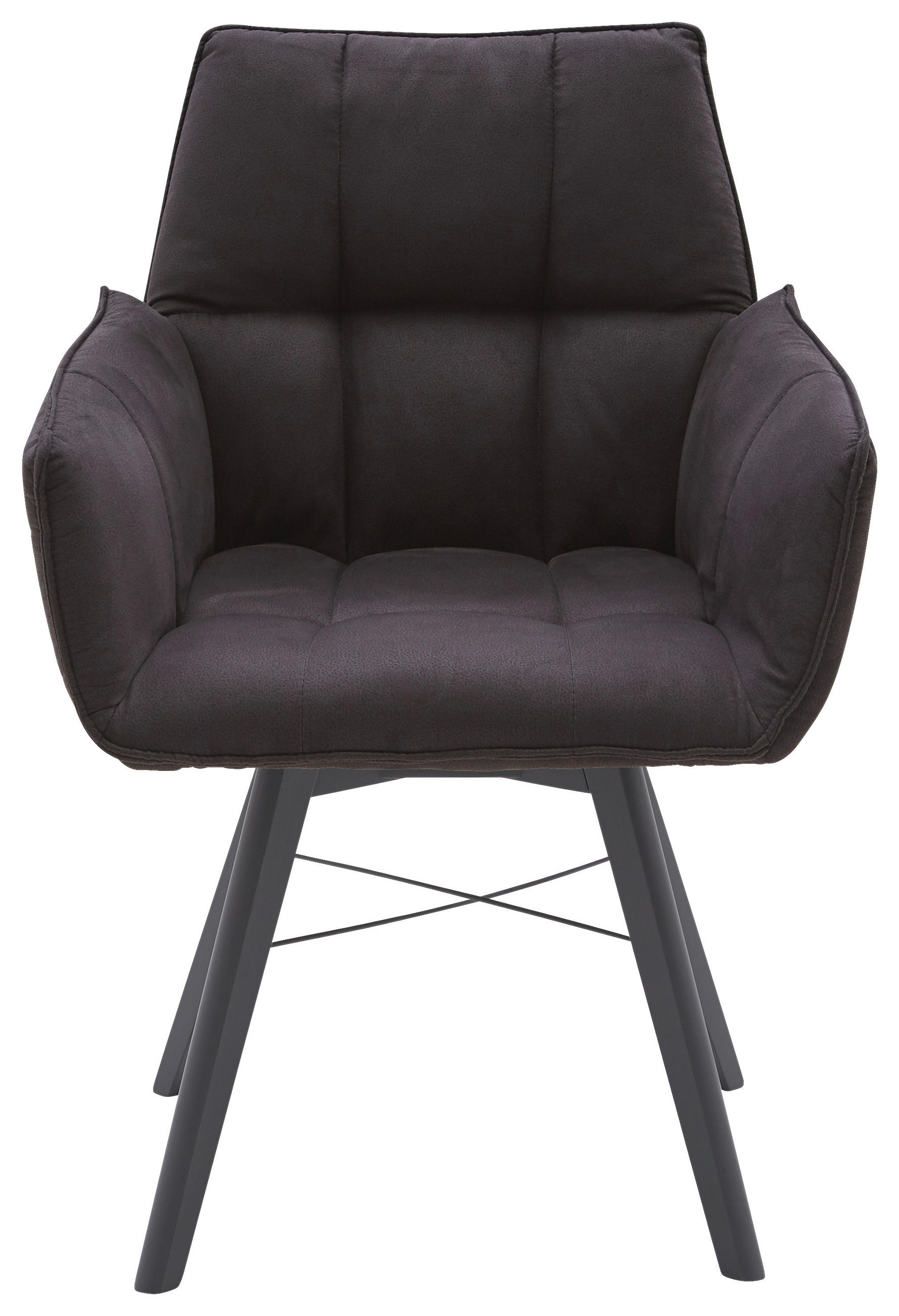 ARMLEHNSTUHL drehbar  in Flachgewebe  - Schwarz, Design, Holz/Textil (61/87/63cm) - Waldwelt