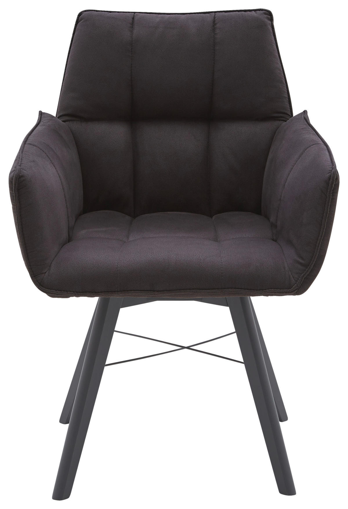 ARMLEHNSTUHL drehbar  in Flachgewebe  - Schwarz, Design, Holz/Textil (61/87/63cm) - Waldwelt